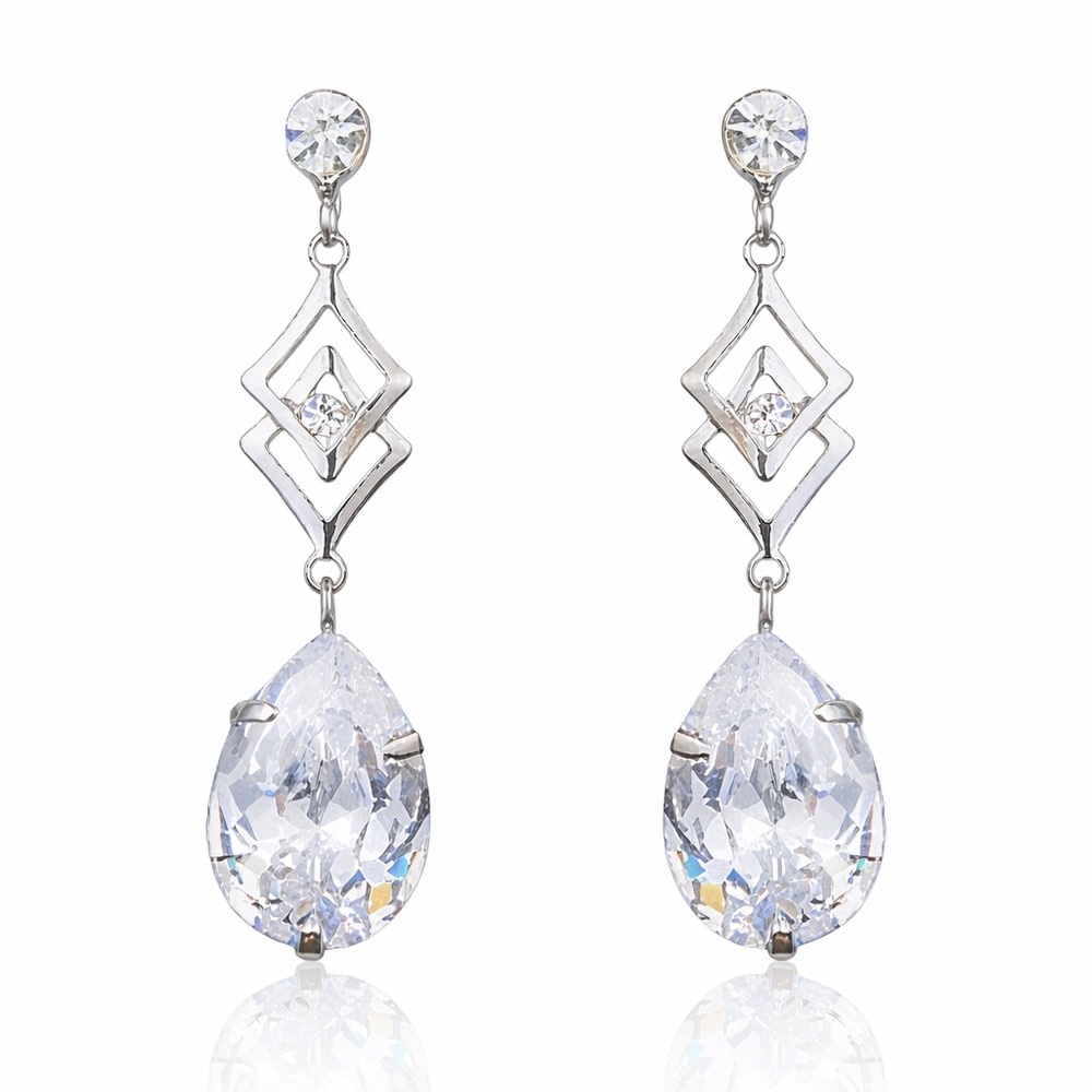 Swarovski Crystals The Afton Earrings - Picture 1 of 5